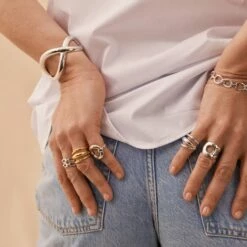 Bague Large TRIJONC - Argenté -AGATHA Soldes 02220352 050 52 M2