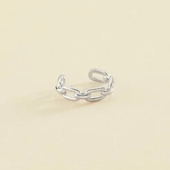 Bague Ajustable CHAIN - Argenté