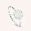 Bague Fine MOONNACRE - Nacre / Argenté