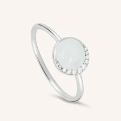 Bague Fine MOONNACRE - Nacre / Argenté
