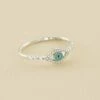 Bague Fine LUCKY EYE - Turquoise / Argenté