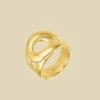 Bague Large CURVE - Doré