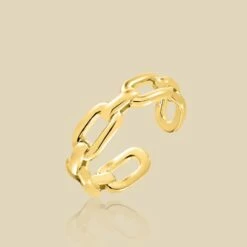 Bague Ajustable CHAIN - Doré