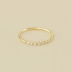 Bague Fine BELOVED - Cristal / Doré