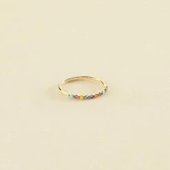 Bague Fine BELOVED - Multicolore / Doré