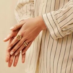 Bague Large TRIJONC - Doré -AGATHA Soldes 02290003 157 52 M2