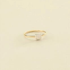 Bague Fine GLORIA - Cristal / Doré