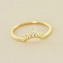 Bague Fine LUCKY EYE - Cristal / Doré