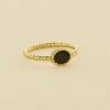 Bague Fine ATMA - Onyx/ Vert