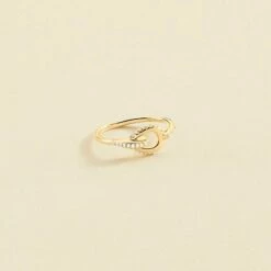 Bague Fine GEMINI - Cristal / Doré