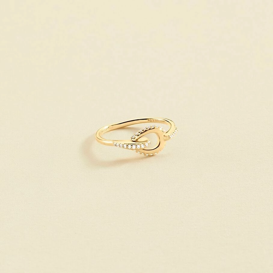 Bague Fine GEMINI - Cristal / Doré 1 Bague Fine GEMINI - Cristal / Doré