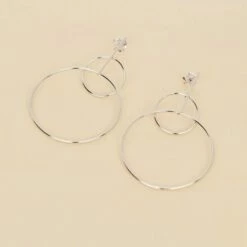 Boucles D'oreilles Pendantes CASSINI - Argenté