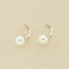 Boucles D'oreilles Pendantes PEARLY - Perle / Argenté