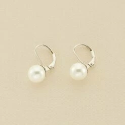 Boucles D'oreilles Pendantes PEARLY - Perle / Argenté