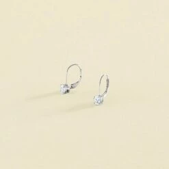 Boucles D'oreilles Pendantes SOL - Cristal / Argenté