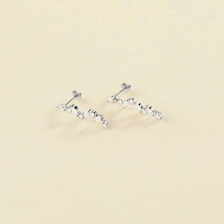 Boucles D'oreilles Pendantes PLEIADES - Cristal / Argenté 1 Boucles D'oreilles Pendantes PLEIADES - Cristal / Argenté