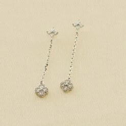 Boucles D'oreilles Pendantes BELOVED - Cristal / Argenté