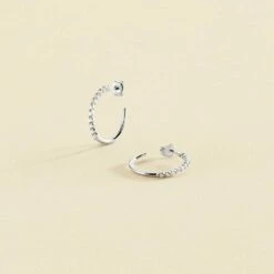 Créoles BELOVED - Cristal / Argenté