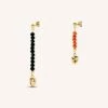Boucles D'oreilles Pendantes GAYNOR - Vert/orange