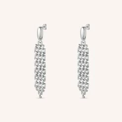 Boucles D'oreilles Pendantes MINUIT - Argenté