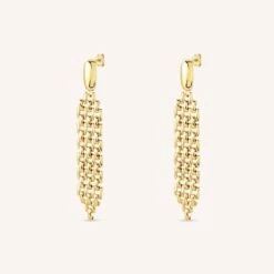 Boucles D'oreilles Pendantes MINUIT - Doré