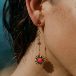 Boucles D'oreilles Pendantes RODEO - Multicolore / Doré 7 Boucles D'oreilles Pendantes RODEO - Multicolore / Doré -AGATHA Soldes 02380431 256 TU M2