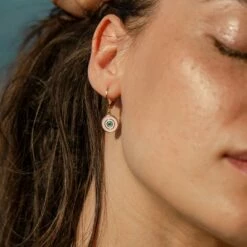 Boucles D'oreilles Pendantes CYCLADES - Rose Pâle/ Doré -AGATHA Soldes 02381228 895 TU M2