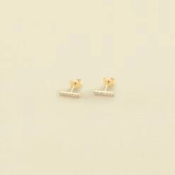 Boucles D'oreilles Puces BARSHINE - Cristal / Doré