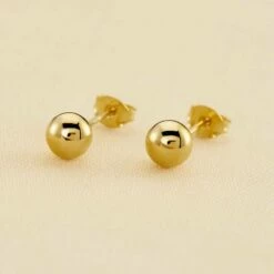 Boucles D'oreilles Puces SOL - Doré