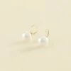 Boucles D'oreilles Pendantes PEARLY - Perle / Doré