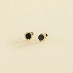 Boucles D'oreilles Puces MOONONYX - Onyx