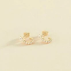 Créoles BELOVED - Cristal / Doré