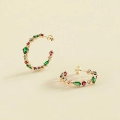 Créoles ASTRE - Multicolore / Doré