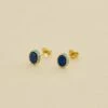 Boucles D'oreilles Puces ATMA - Lapis/ Bleu