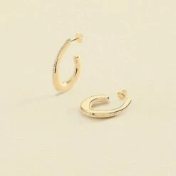 Créoles GEMINI - Cristal / Doré