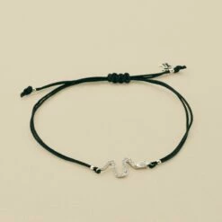 Bracelet Cordon SNAKY - Cristal / Noir