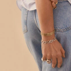 Bracelet Souple HARMONIE - Argenté -AGATHA Soldes 02420729 050 TU M2