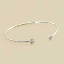 Jonc BELOVED - Cristal / Argenté