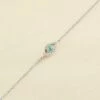 Bracelet Souple LUCKY EYE - Turquoise / Argenté