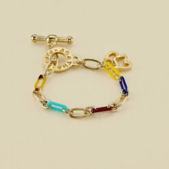Bracelet Souple CHIEN - Multicolore / Doré