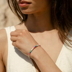 Jonc BONHEUR - Rose/blanc/bleu -AGATHA Soldes 02480229 981 TU M2