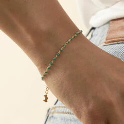 Bracelet Souple SMARTY - Vert / Doré -AGATHA Soldes 02480230 658 TU M2