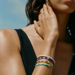 Jonc CYCLADES - Turquoise / Doré -AGATHA Soldes 02480276 731 TU M2