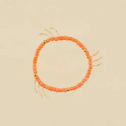 Bracelet Souple RODEO - Orange / Doré