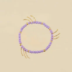 Bracelet Souple RODEO - Mauve / Doré