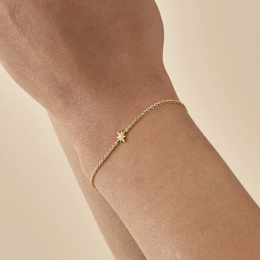 Bracelet Souple OURSE - Cristal / Doré 2 Bracelet Souple OURSE - Cristal / Doré – Image 2