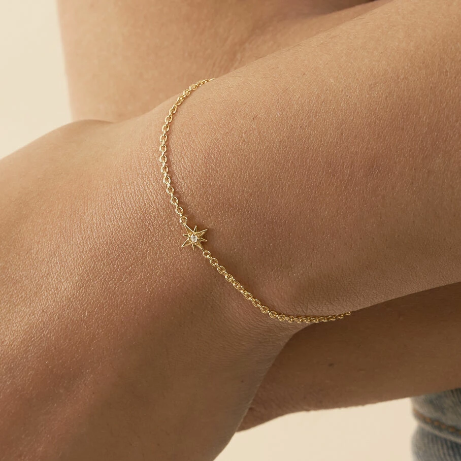 Bracelet Souple OURSE - Cristal / Doré 3 Bracelet Souple OURSE - Cristal / Doré – Image 3