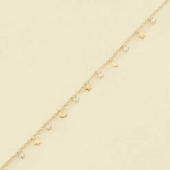 Bracelet Souple LUNITAS - Cristal / Doré