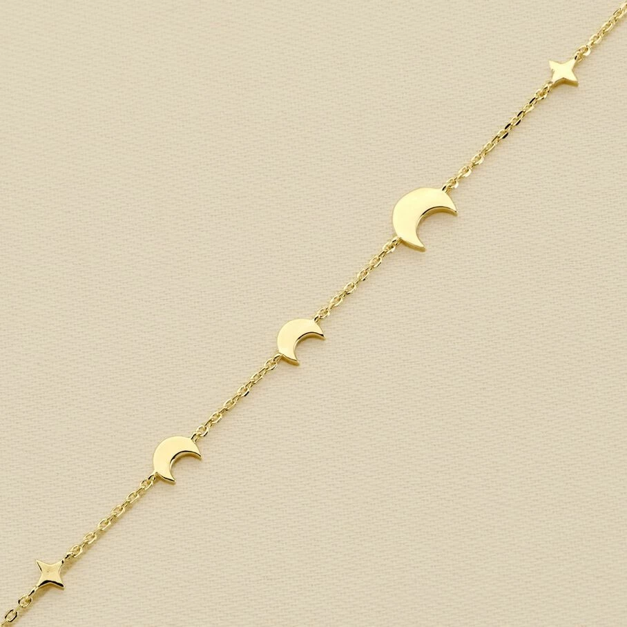 Bracelet Souple LUNAISON - Doré 1 Bracelet Souple LUNAISON - Doré