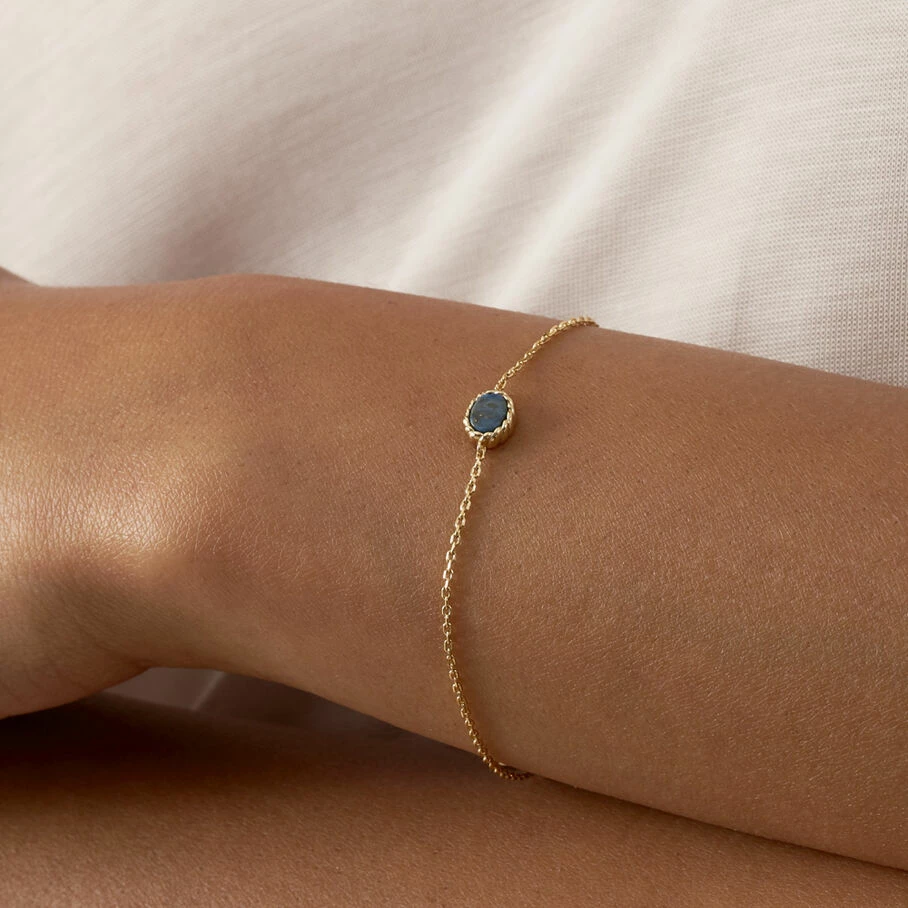 Bracelet Souple ATMA - Lapis/ Bleu 4 Bracelet Souple ATMA - Lapis/ Bleu – Image 4